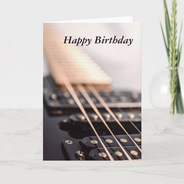 Tarjeta de cumpleaños de la guitarra (Anverso)
