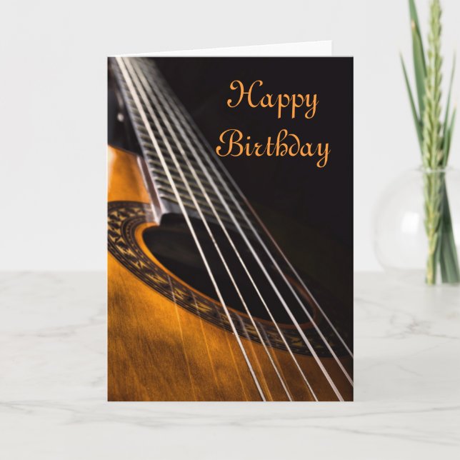 Tarjeta de cumpleaños de la guitarra (Anverso)