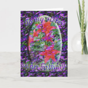 Tarjeta de cumpleaños de la hermana