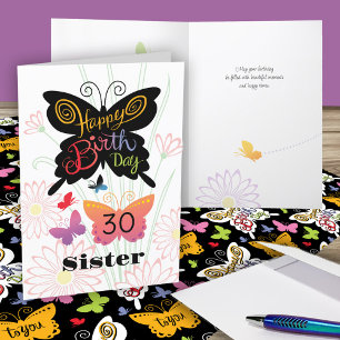 Tarjeta de cumpleaños de la hermana