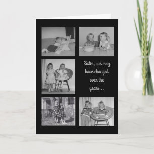 Tarjeta de cumpleaños de la hermana de Vintage