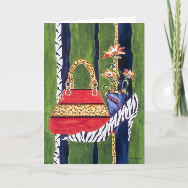 Tarjeta de cumpleaños de la hermana Fashionista (Anverso)