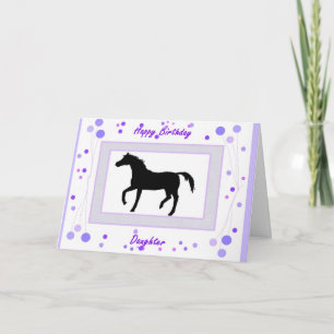 Tarjeta de cumpleaños de la hija, caballo