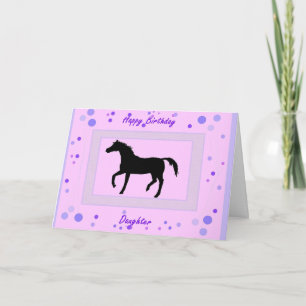 Tarjeta de cumpleaños de la hija, caballo
