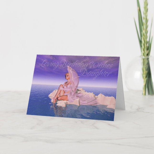 Tarjeta de cumpleaños de la hija Deseos de cumplea (Anverso)
