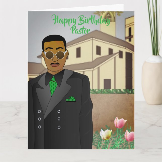 Tarjeta de cumpleaños de la Iglesia del Pastor Neg (Anverso)