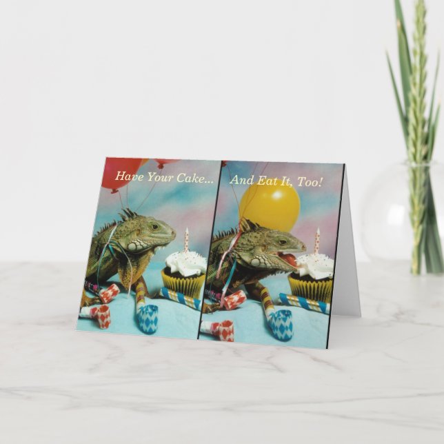 Tarjeta de cumpleaños de la iguana (Anverso)