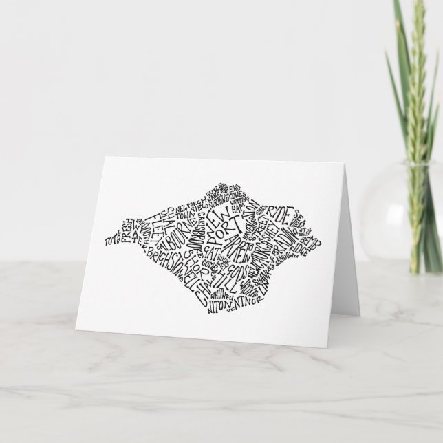 Tarjeta de cumpleaños de la Isla de Wight con letr (Anverso)