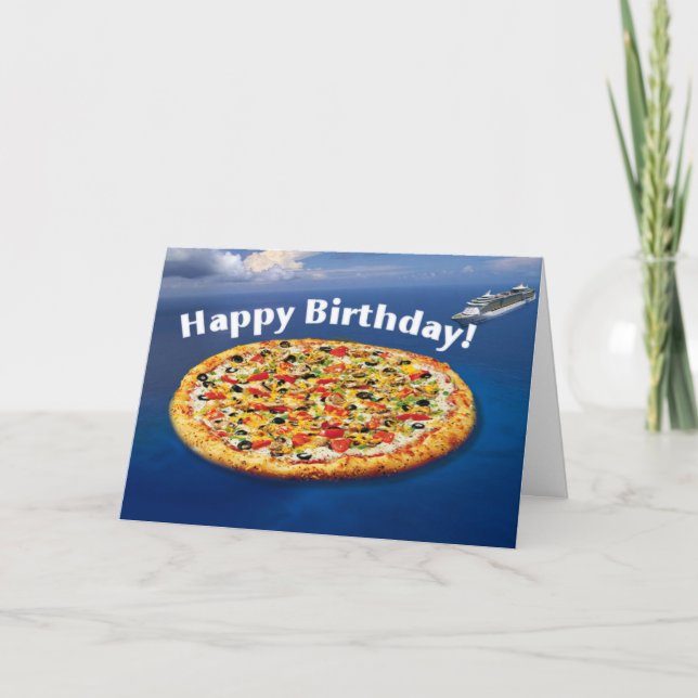 Tarjeta de cumpleaños de la isla Pizza (Anverso)
