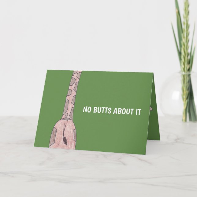 Tarjeta de cumpleaños de la jirafa (Anverso)