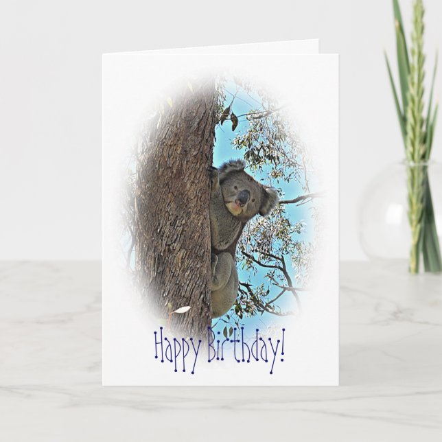 Tarjeta de cumpleaños de la koala (Anverso)