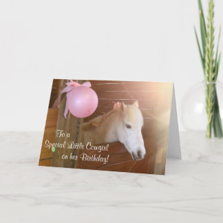 Tarjeta de cumpleaños de la lechera White Pony