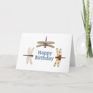 Tarjeta de cumpleaños de la libélula.