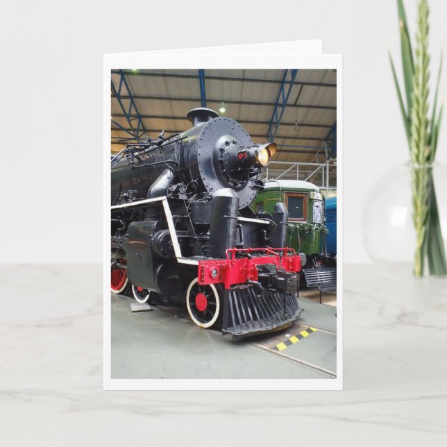 Tarjeta de cumpleaños de la Locomotora de Vapor KF (Anverso)