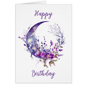 Tarjeta de cumpleaños de la luna