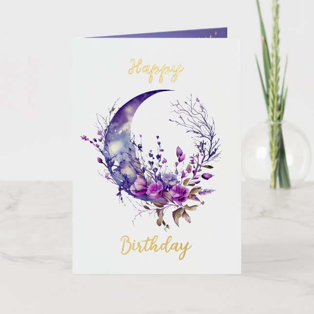 Tarjeta de cumpleaños de la luna (Anverso)