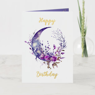 Tarjeta de cumpleaños de la luna
