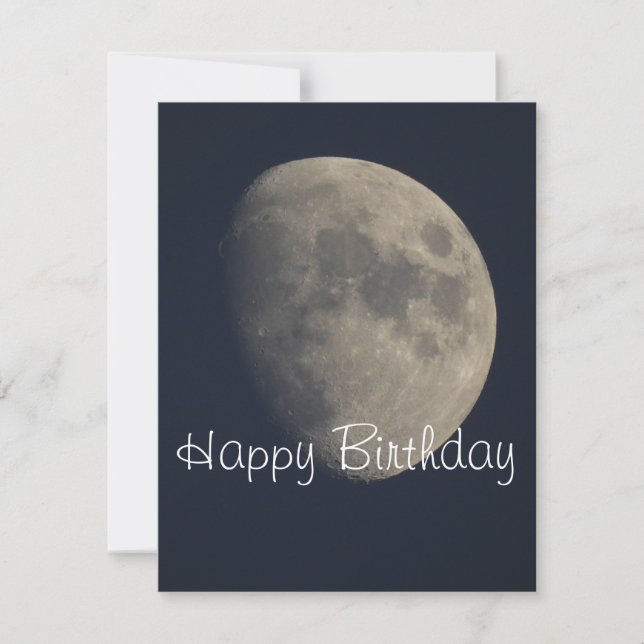 Tarjeta de cumpleaños de la luna (Anverso)