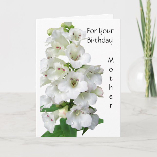 Tarjeta de cumpleaños de la madre doblada (Anverso)