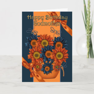 Tarjeta De Cumpleaños De La Madrina - Sunflower Y 