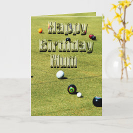 Tarjeta de cumpleaños de la Mamá Lawn Bowls,
