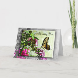 Tarjeta de cumpleaños de la mariposa