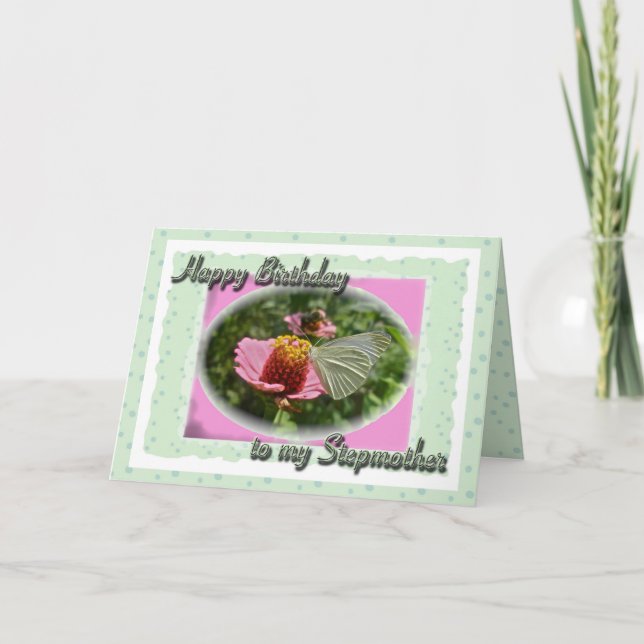 Tarjeta de cumpleaños de la mariposa de col (Anverso)