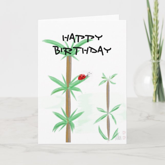 Tarjeta de cumpleaños de la mariquita (Anverso)