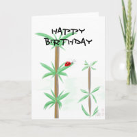 Tarjeta de cumpleaños de la mariquita