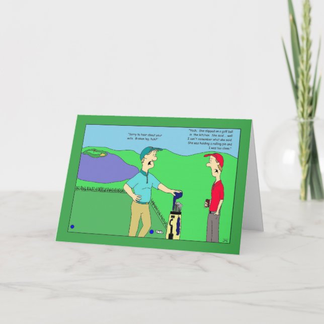 Tarjeta de cumpleaños de la mujer rota la pierna p (Anverso)