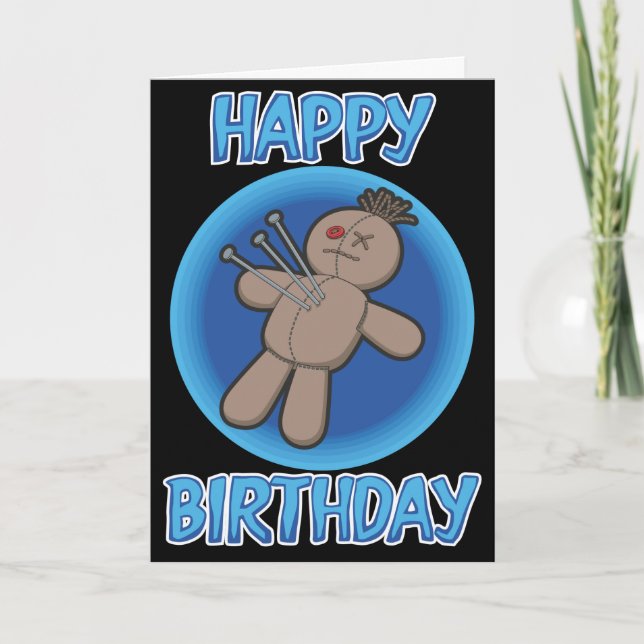 Tarjeta de cumpleaños de la muñeca del vudú (Anverso)