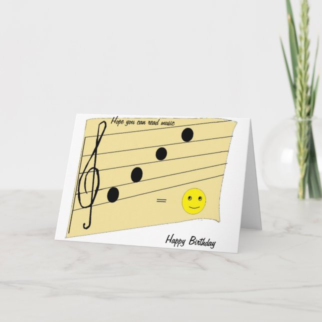 Tarjeta de cumpleaños de la música (Anverso)