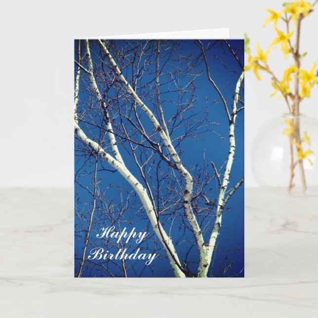 Tarjeta de cumpleaños de la naturaleza del cielo a (flor amarilla)