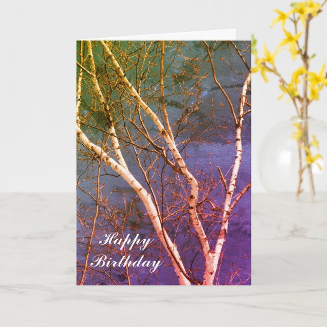 Tarjeta de cumpleaños de la naturaleza del cielo a (flor amarilla)