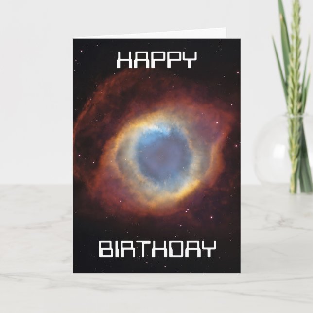 tarjeta de cumpleaños de la nebulosa de la hélice (Anverso)
