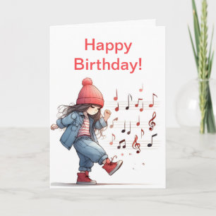 TARJETA DE CUMPLEAÑOS DE LA NIÑA PEQUEÑA CANCIÓN D
