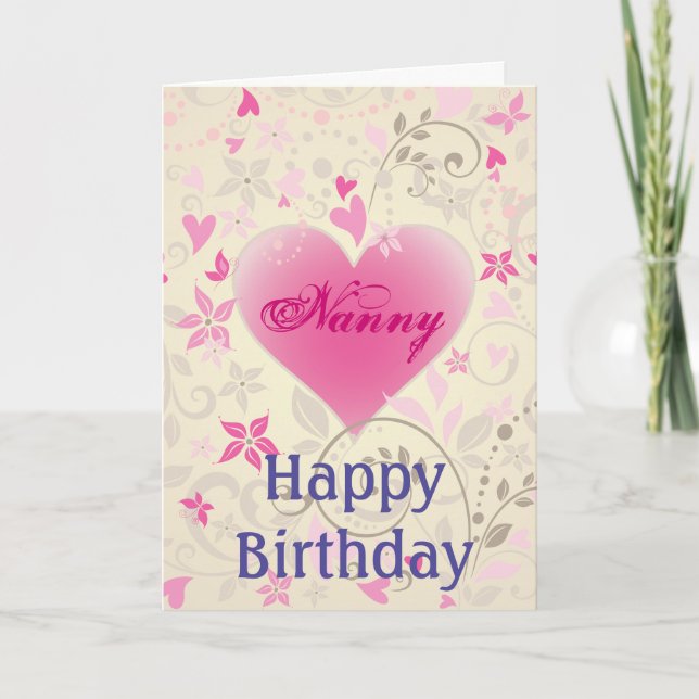Tarjeta de cumpleaños de la niñera (Anverso)