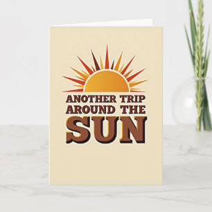 Tarjeta de cumpleaños de la órbita del sol alegre