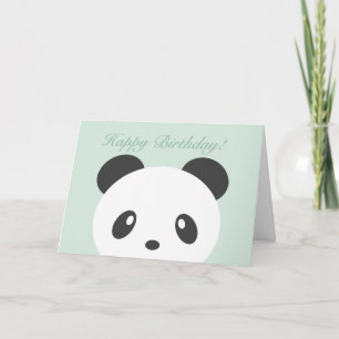 Tarjeta de cumpleaños de la panda