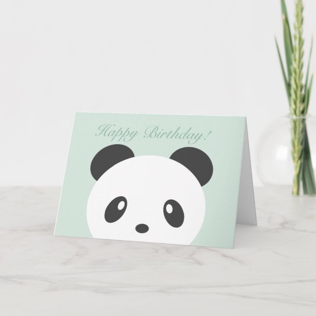 Tarjeta de cumpleaños de la panda (Anverso)