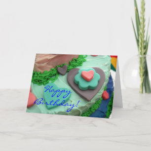 Tarjeta de cumpleaños de la pasta de azúcar