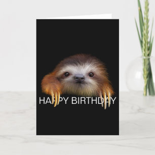 Tarjeta de cumpleaños de la pereza del bebé