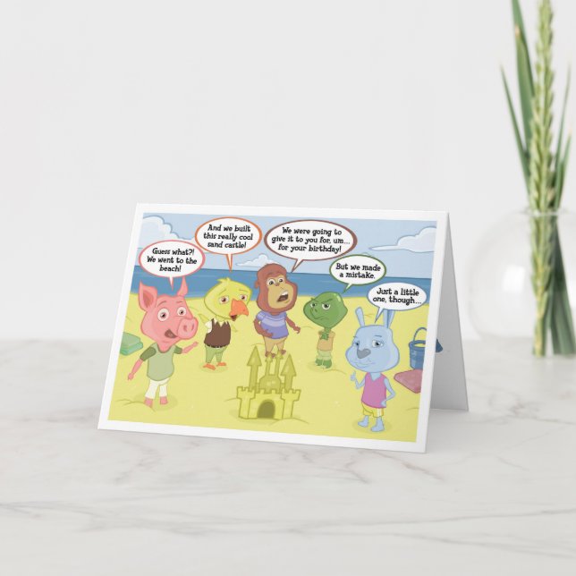 Tarjeta de cumpleaños de la playa de Jabloo (Anverso)
