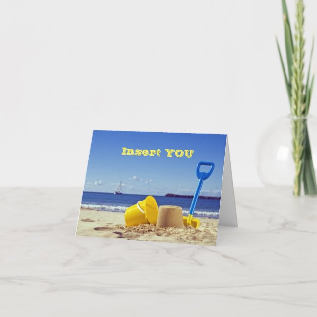 TARJETA DE CUMPLEAÑOS DE LA PLAYA ULTIMADA ***** (Anverso)