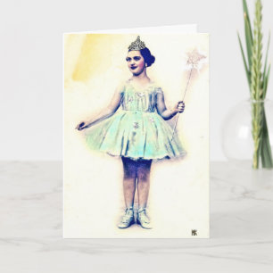 Tarjeta de cumpleaños de la princesa de hadas de v