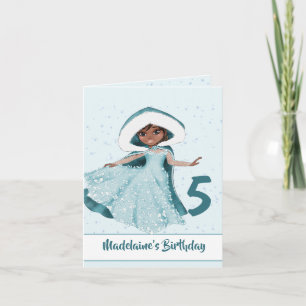 Tarjeta de cumpleaños de la princesa de Navidad en