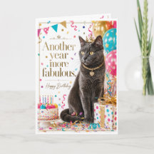 Tarjeta de cumpleaños de la princesa gato adorable