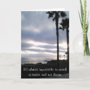 Tarjeta de cumpleaños de la puesta del sol
