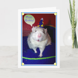 Tarjeta de cumpleaños de la rata