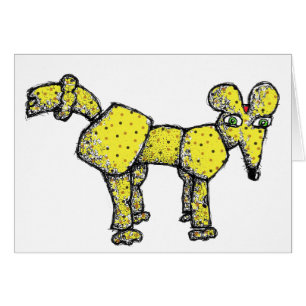 Tarjeta de cumpleaños de la rata del caniche del